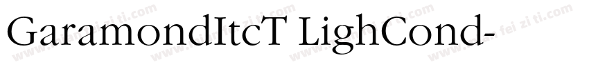 GaramondItcT LighCond字体转换